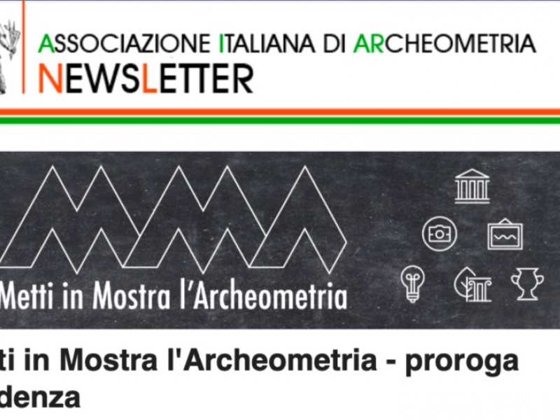 AIAR - Metti in Mostra l'Archeometria - proroga scadenza