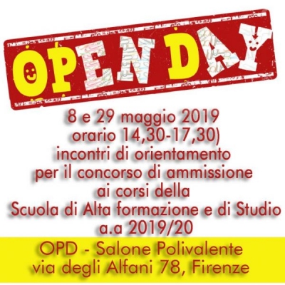 OPEN DAY - Concorso ammissione SAFS OPD 2019 / 2020 