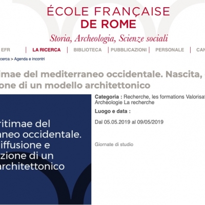 5-9 maggio 2019 Napoli-Capri, Villae Maritimae del mediterraneo occidentale. Nascita, diffusione e trasformazione di un modello architettonico
