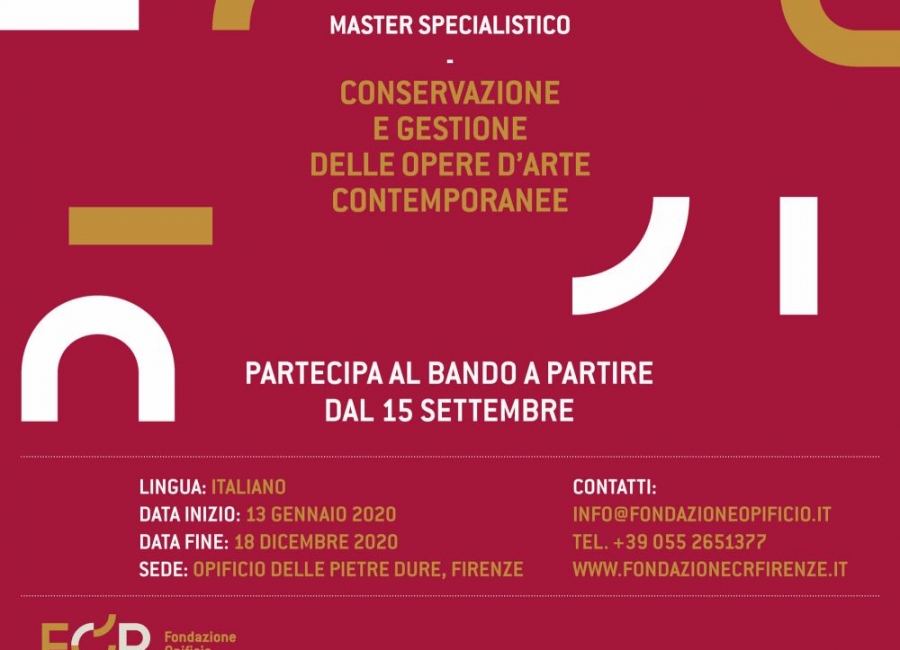 Master specialistico sulla Conservazione e Gestione delle opere d’arte contemporanee