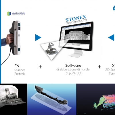 Pacchetto completo 3D Imaging  Scanner 3D X300 + Stonex 3D Reconstructor Software + Scanner portatile F6