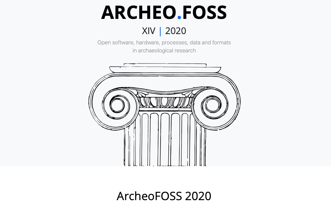 Disponibile il programma della conferenza ArcheoFOSS 2020