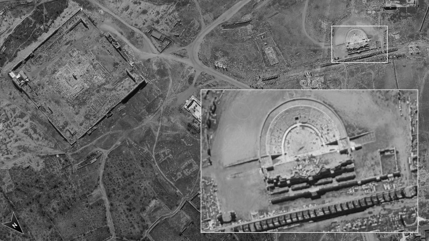 Il sito archeologico di Palmyra nelle prime immagini rese pubbliche del più recente satellite spia israeliano