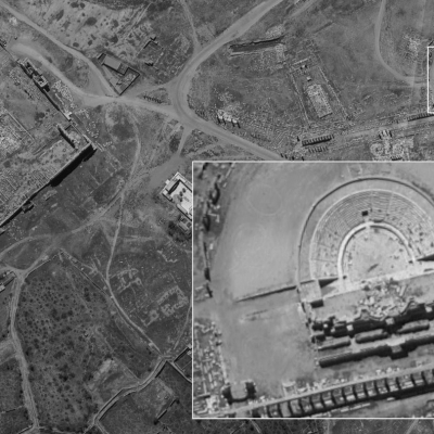 Il sito archeologico di Palmyra nelle prime immagini rese pubbliche del più recente satellite spia israeliano