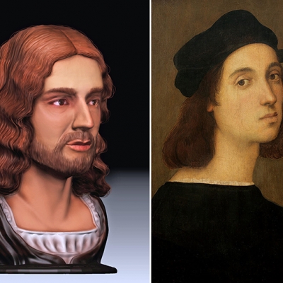 Ricostruzione 3D del volto di Raffaelo Sanzio
