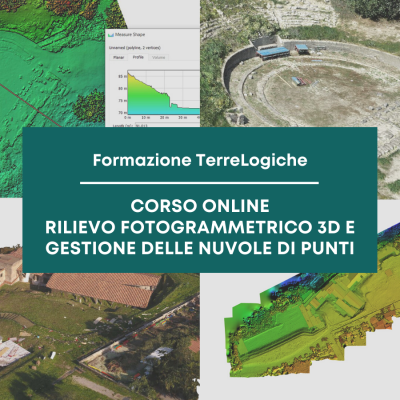 Ultima chiamata per il corso online "Rilievo Fotogrammetrico 3D e gestione delle nuvole di punti (Base)". Scontistica dedicata per soci ANA.