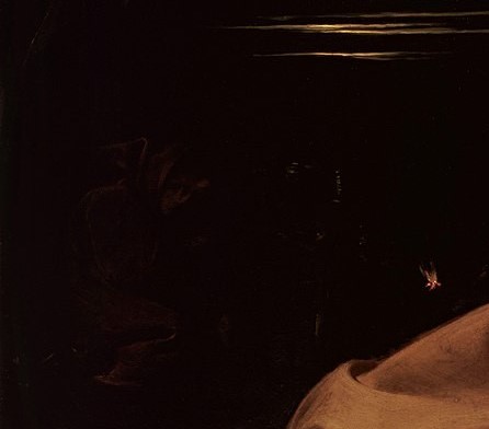 Caravaggio S. Francesco in estasi dettaglio