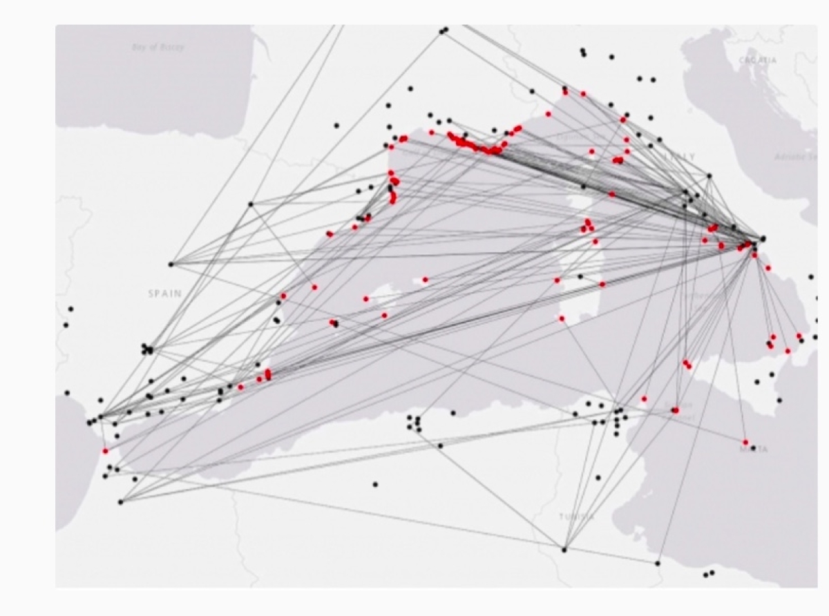 Mille anni di commerci marittimi nel Mediterraneo (VII sec. a.C.- VII sec. d.C.). Un approccio concettuale innovativo con ArcGIS per la ricostruzione delle relazioni