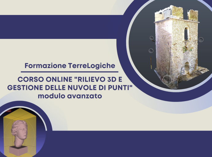 Ultima chiamata per il modulo avanzato "Rilievo 3D e gestione delle nuvole di punti". Disponibile pacchetto formativo con il corso "Modellazione 3D con Blender"