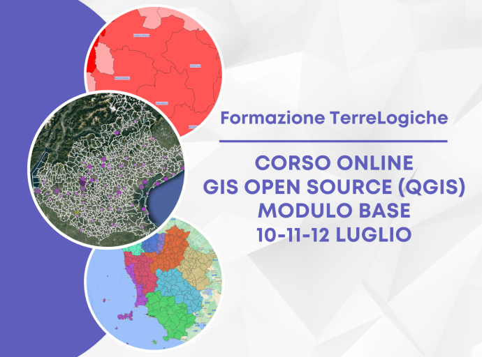  In arrivo il 10, 11 e 12 luglio il corso base "GIS Open Source (QGIS)": ultimi posti disponibili!