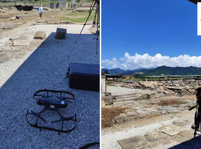Rilievo al Parco Archeologico di Luni con Leica BLK2FLY