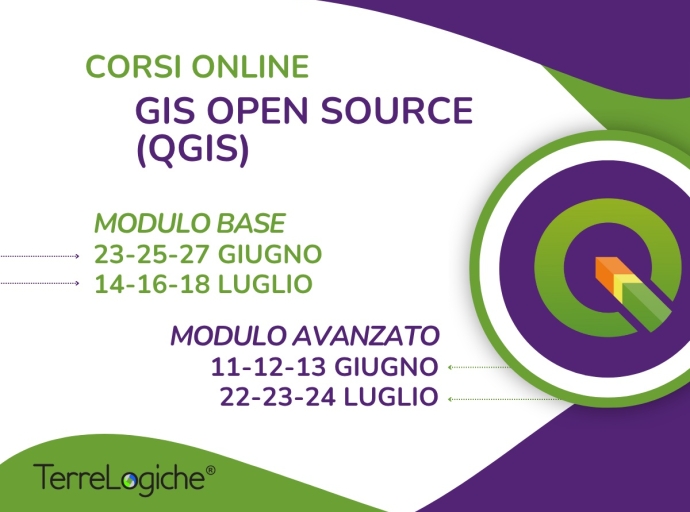 Ultimi posti disponibili per le sessioni estive dei corsi online QGIS Base e Avanzato di TerreLogiche