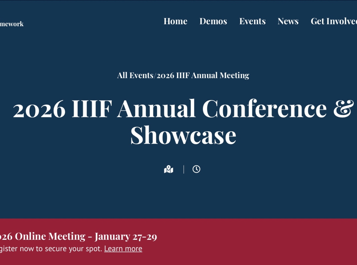 1 - 4 June 2026 Tolhuistuin, Amsterdam (The Netherlands) - International Image Interoperability Framework (IIIF) Annual Conference 