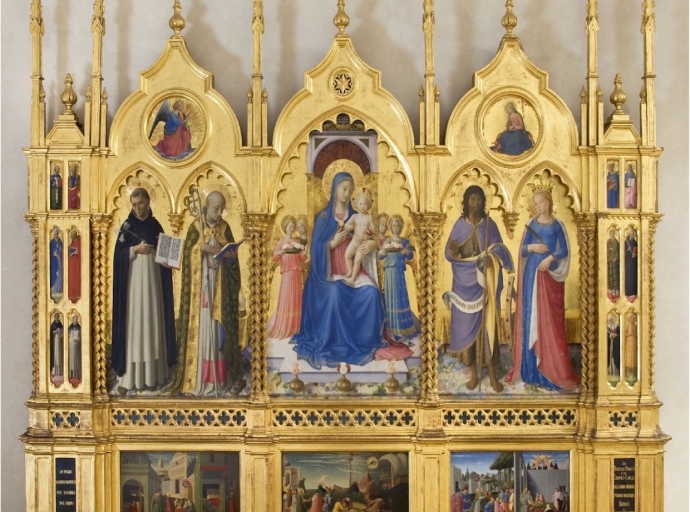Beato Angelico, Polittico di Perugia, con la cornice lignea ottocentesca