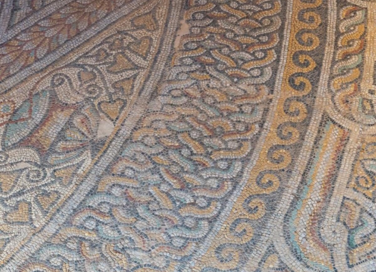 Dettaglio mosaico del pavimento scoperto a Instabul 