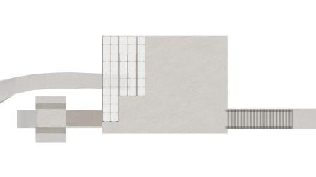 Bent Lower Chamber top view with Muons Plates