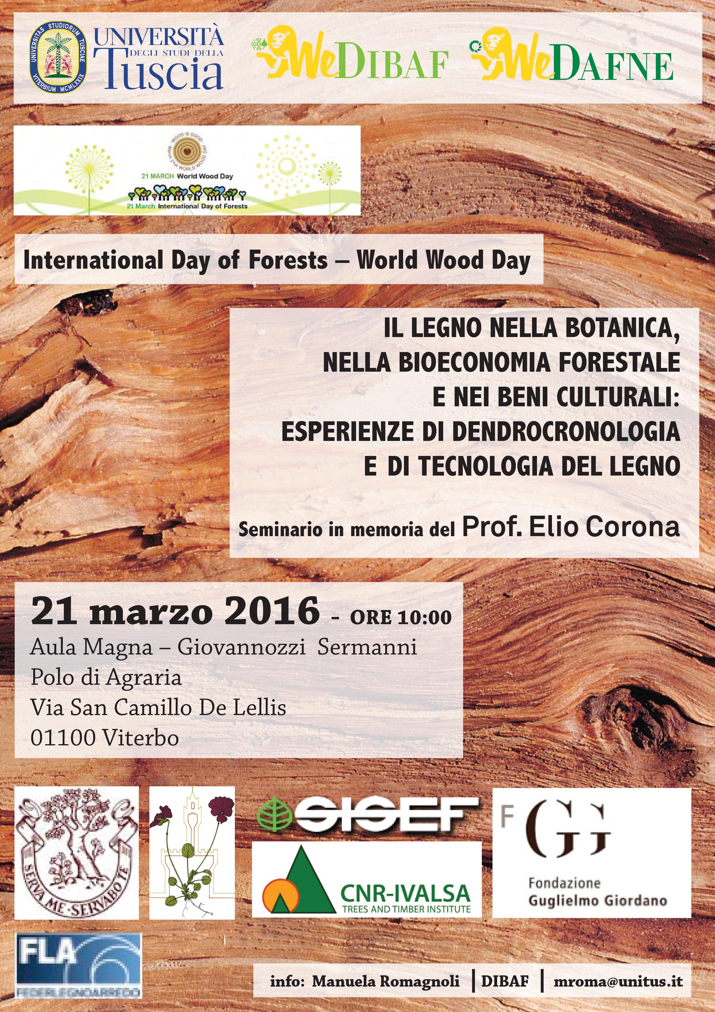 Il legno nella botanica, nella bioeconomia forestale e nei beni culturali