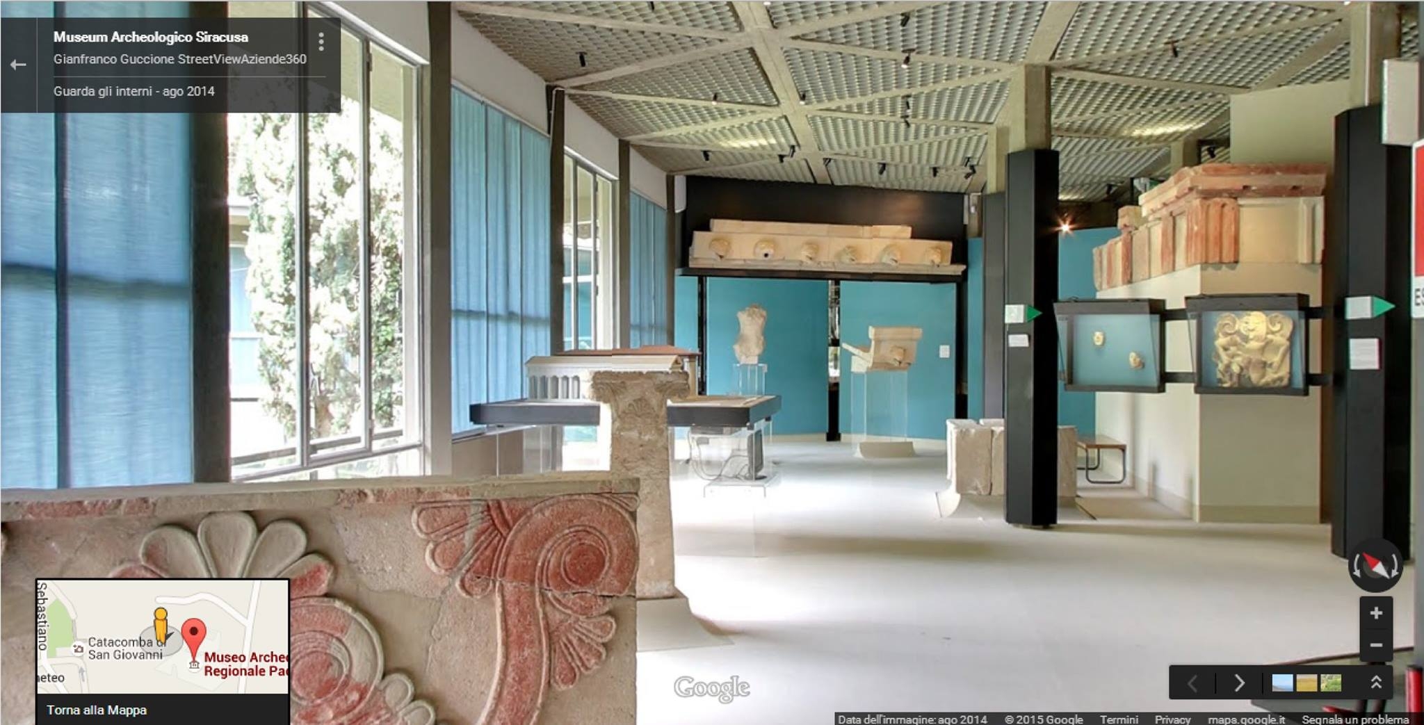 Il Museo Archeologico di Siracusa primo istituto siciliano su Street View