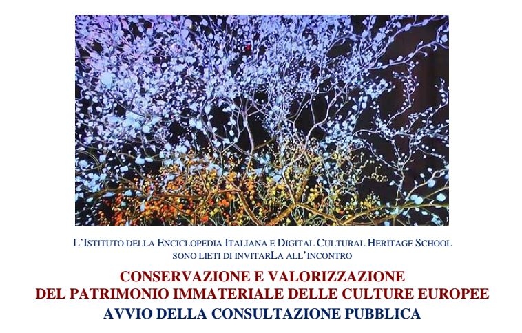 Avvio di una consultazione pubblica su conservazione e valorizzazione del patrimonio immateriale delle culture europee