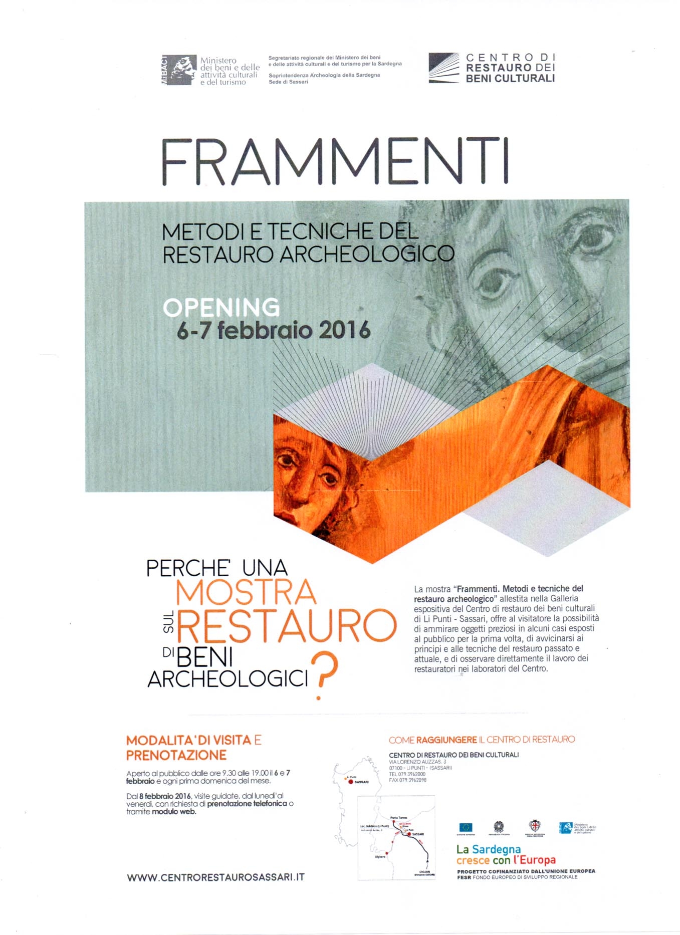 "Frammenti", in Sardegna una mostra sui metodi e le tecniche del restauro archeologico