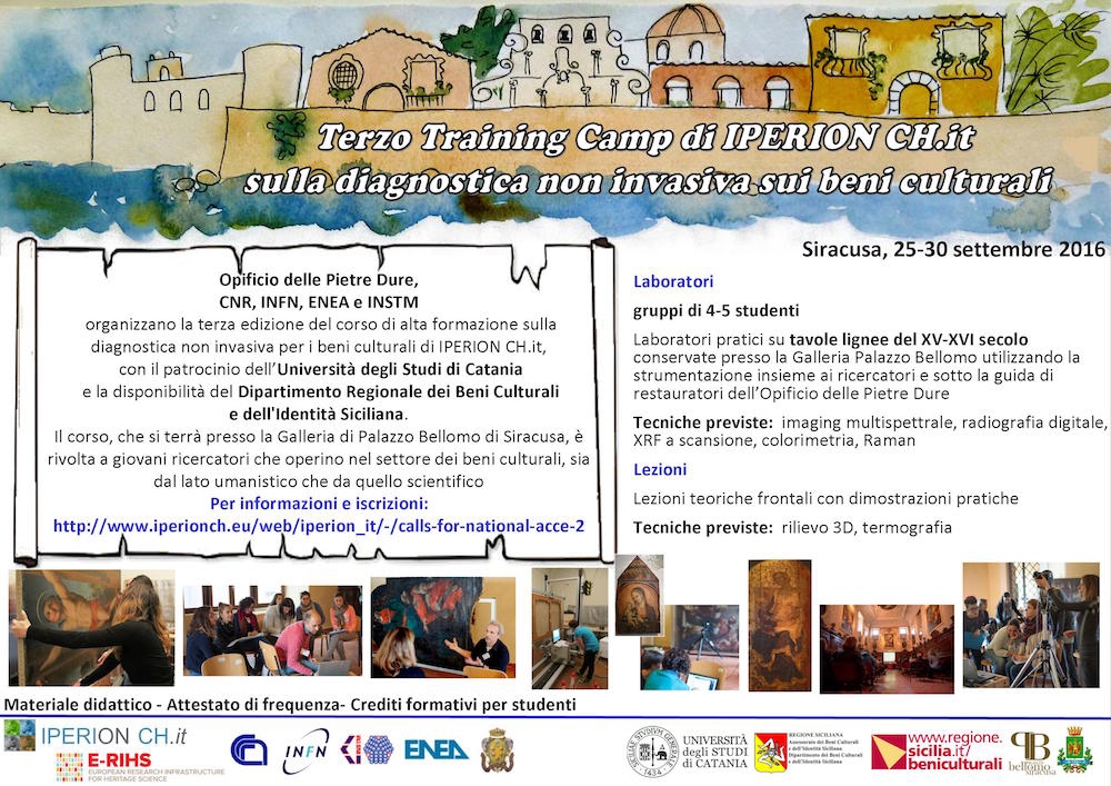 Terzo training camp sulla diagnostica non invasiva sui beni culturali