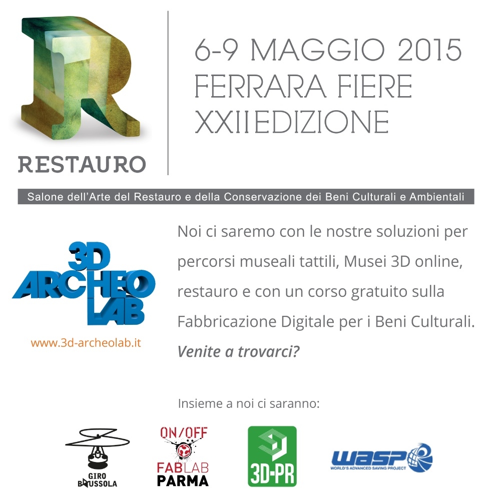 Stampa 3D per i beni culturali, workshop al Salone del Restauro di Ferrara