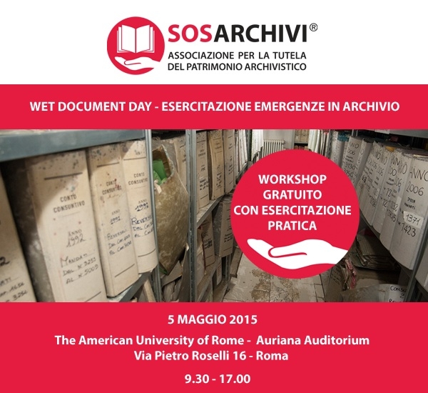Un workshop con esercitazione per il salvataggio di archivi e biblioteche