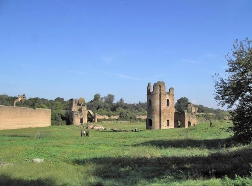 Una vista sul Complesso della Villa di Massenzio