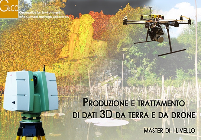 Produzione e trattamento di dati tridimensionali da terra e da drone, nuovo Master