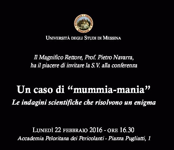 Indagini scientifiche su mummie egizie, una conferenza a Messina