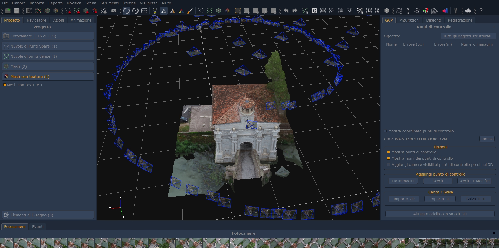 Hackathon di Fotogrammetria: elaborazione immagini & software testing con PIX4D, PhotoScan, 3DF Zephyr e Micmac.