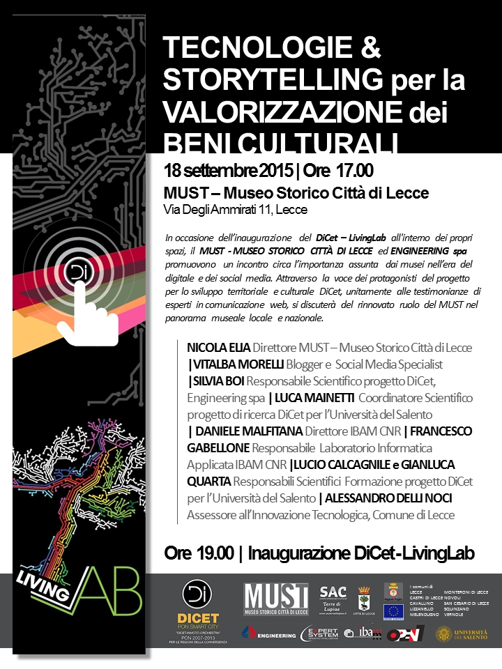 Al Must di Lecce il laboratorio multimediale “Dicet - Living Lab”