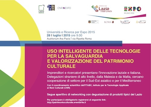 Convegno Uso intelligente delle tecnologie per la salvaguardia e valorizzazione del patrimonio culturale