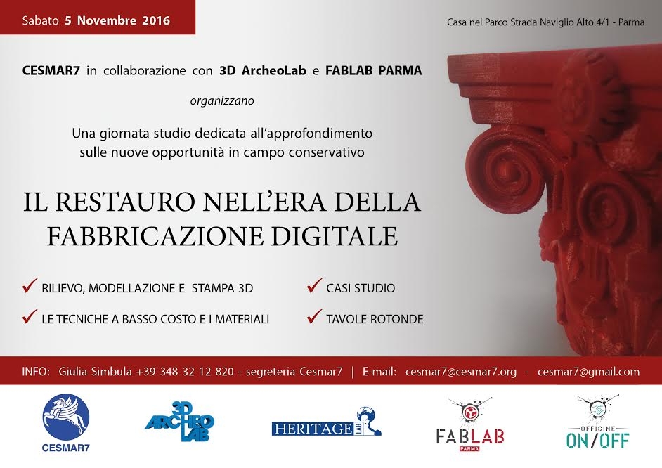 Seminario: il restauro nell'era della Fabbricazione Digitale
