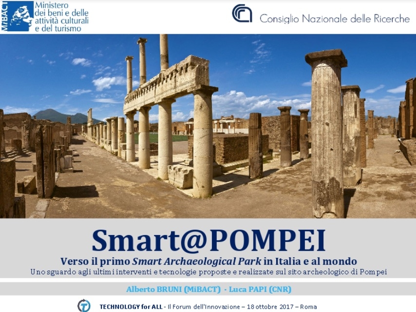 Presentato al #TFA2017 il primo Smart Archeological Park in Italia e al mondo, Pompei