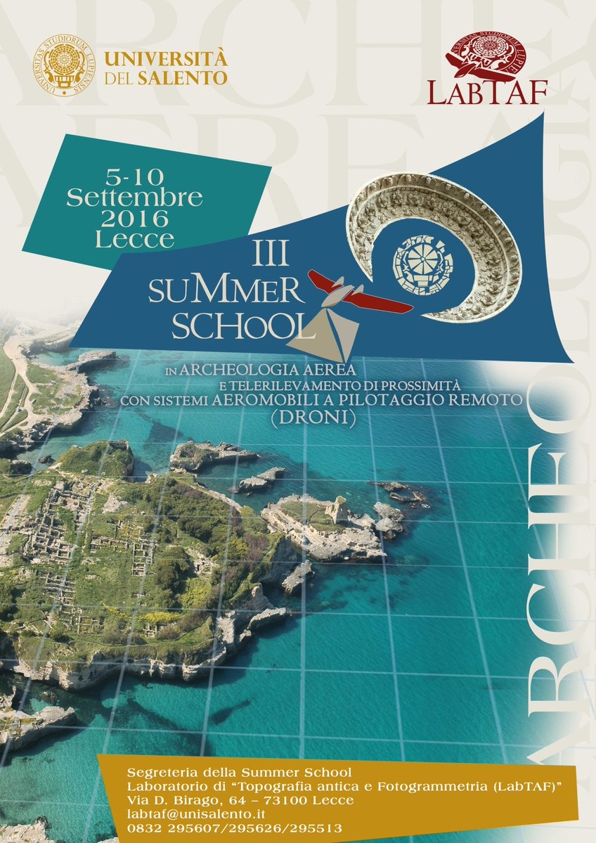 Summer School in Archeologia Area e Telerilevamento di prossimità con Sistemi APR (droni)