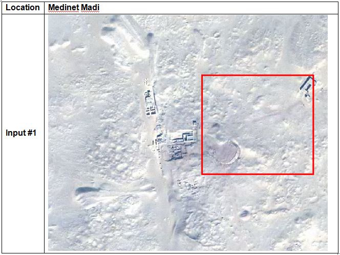 Telerilevamento su sito archeologico Medinet Madi, Fayum Egitto